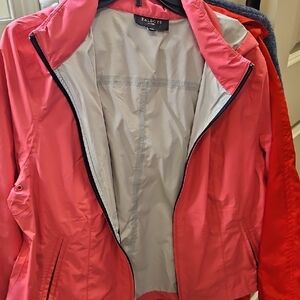 Talbots Pink Rain Jacket Lightweight Hooded